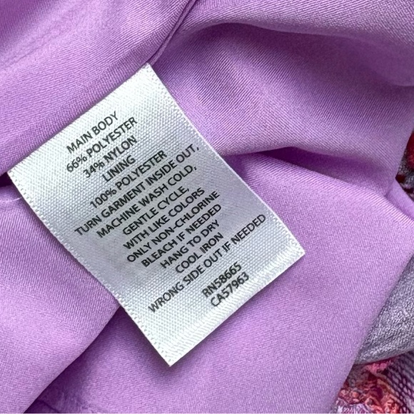 CHELSEA28 Brocade Puff Sleeve Babydoll Dress In Purple size xsmall. - Picture 10 of 11